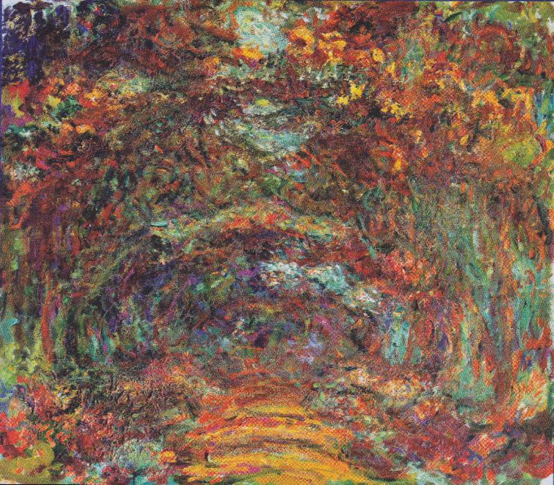 The rose way in Giverny, Claude Monet